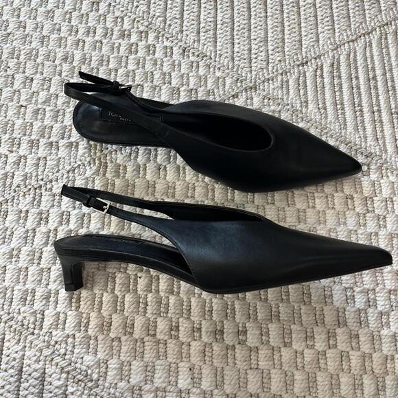 Tony Bianco Charlie Slingback Pump in Black Vintage - Picture 2 of 6